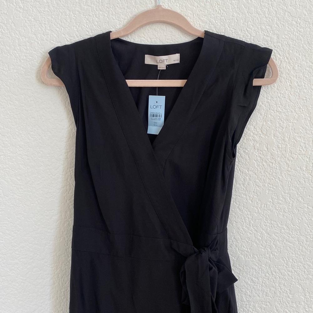 Ann Taylor LOFT Black Wrap Dress